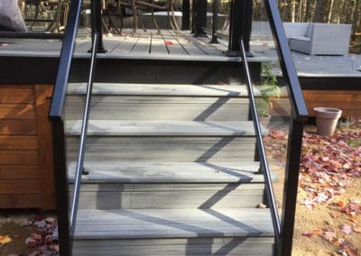 construction escaliers extérieurs en composite